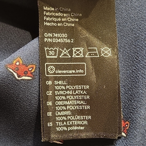 Romper Navy blue with small fox print Size 10 DIVIDED - Picture 15 of 15